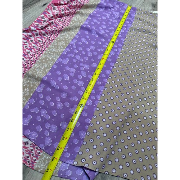 Susan Graver Womens Multicolored Patchwork Kimono Cardigan M 100% Polyest - Picture 5 of 6